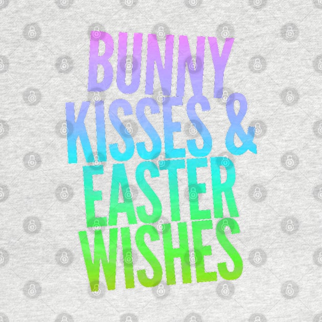 Bunny Kisses and Easter Wishes Neon by Glenn Landas Digital Art